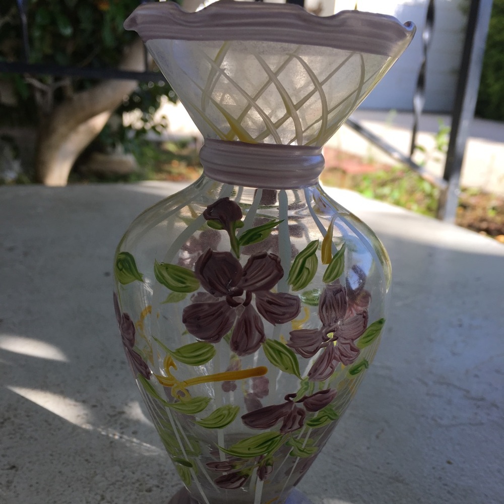 Vintage handpainted vase purchased at Shabby Chic